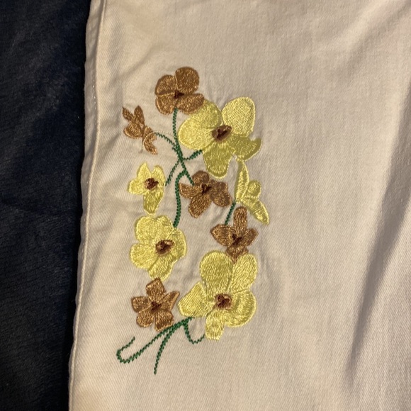 White Denim Pants - Picture 3 of 10